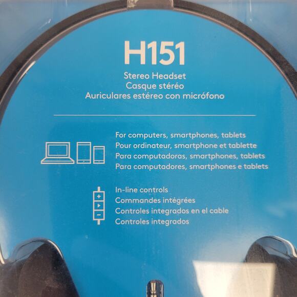 Logitech H151 Stereo Multi Device Headset with In Line Controls New OEM - Picture 2 of 5